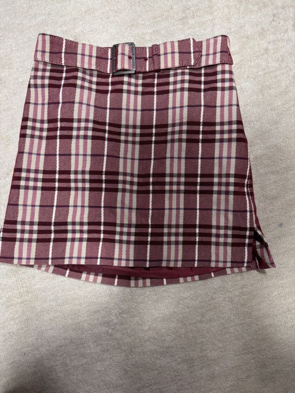 中古 BURBERRY BLUE LABEL スカート 品番 FX519-104 サイズ 36コットン RED チェック ベルト付属 ブルーレーベル ヤマト運輸☆ 60