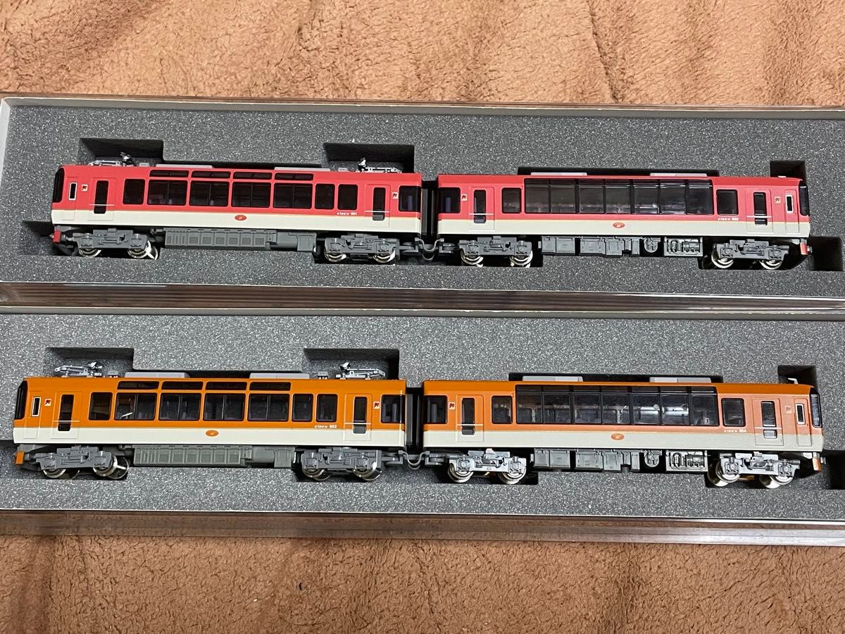 KATO 10-411.10-412 叡電900系「きらら」 メープルレッド メープルオレンジ 中古品二手;物流保障;没有明显的损伤或污渍