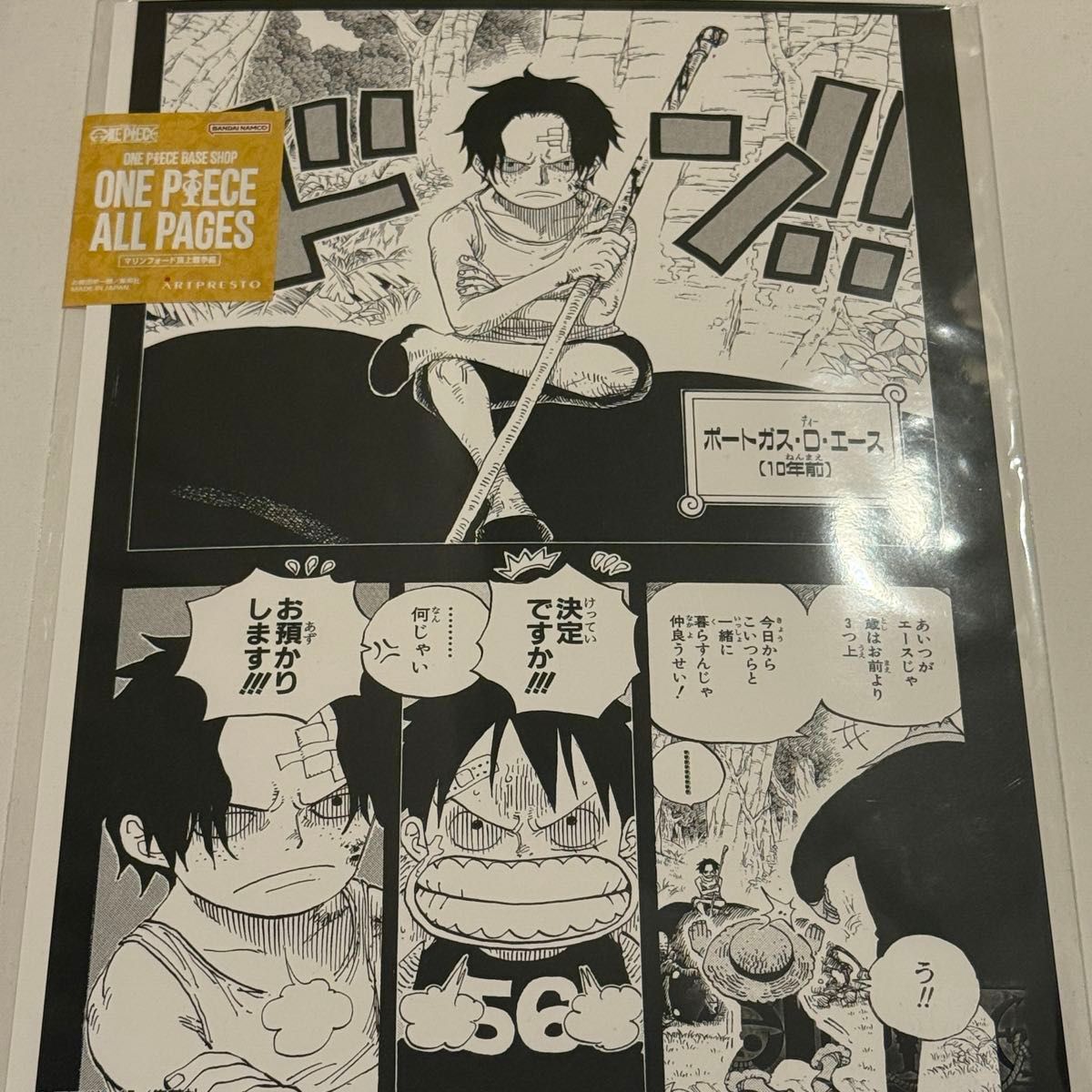 ONE PIECE ALL PAGES BASE SHOP 扉絵 ワンピース ルフィ エース サボ二手;物流保障;未使用