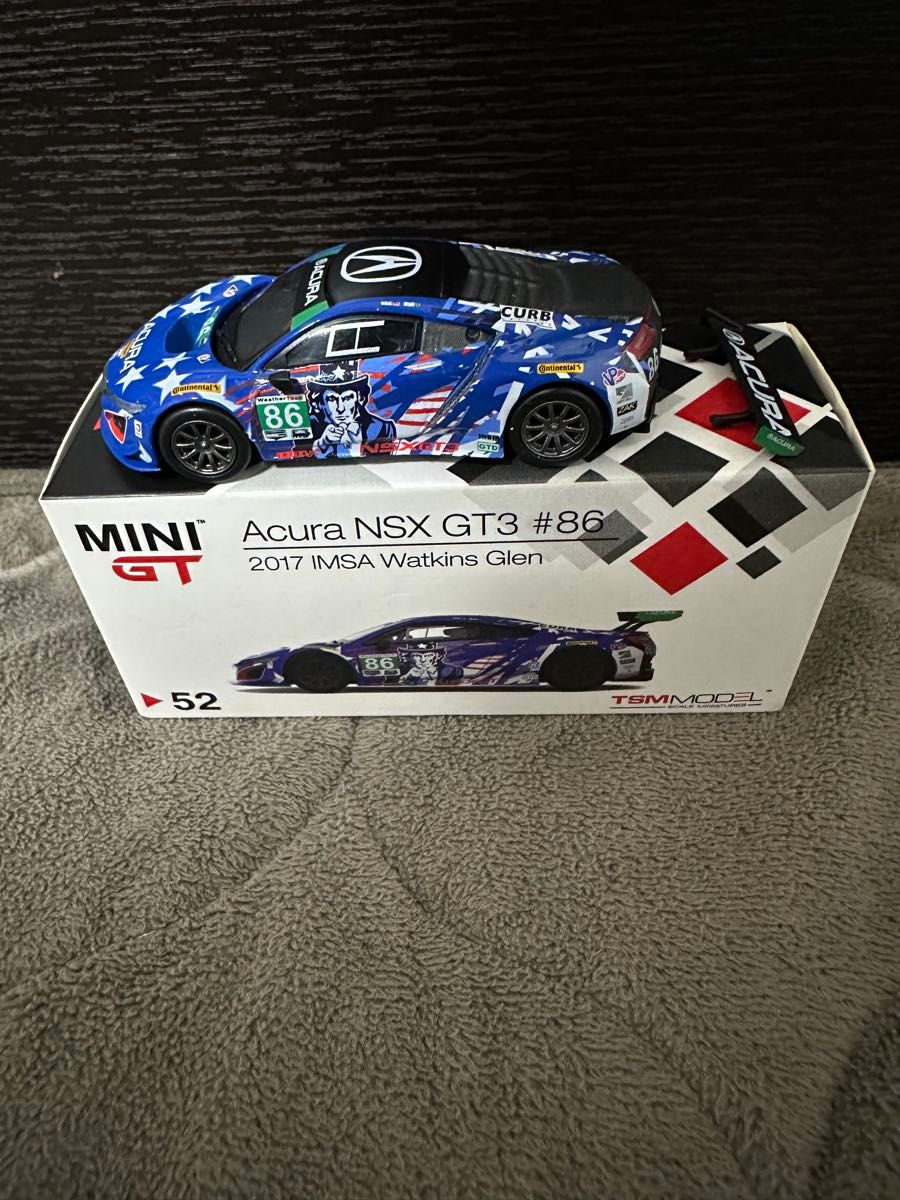 【難あり】【mini gt】acura nsx gt3  86 IMSA Watkins Glen二手;物流保障;有损伤或污渍