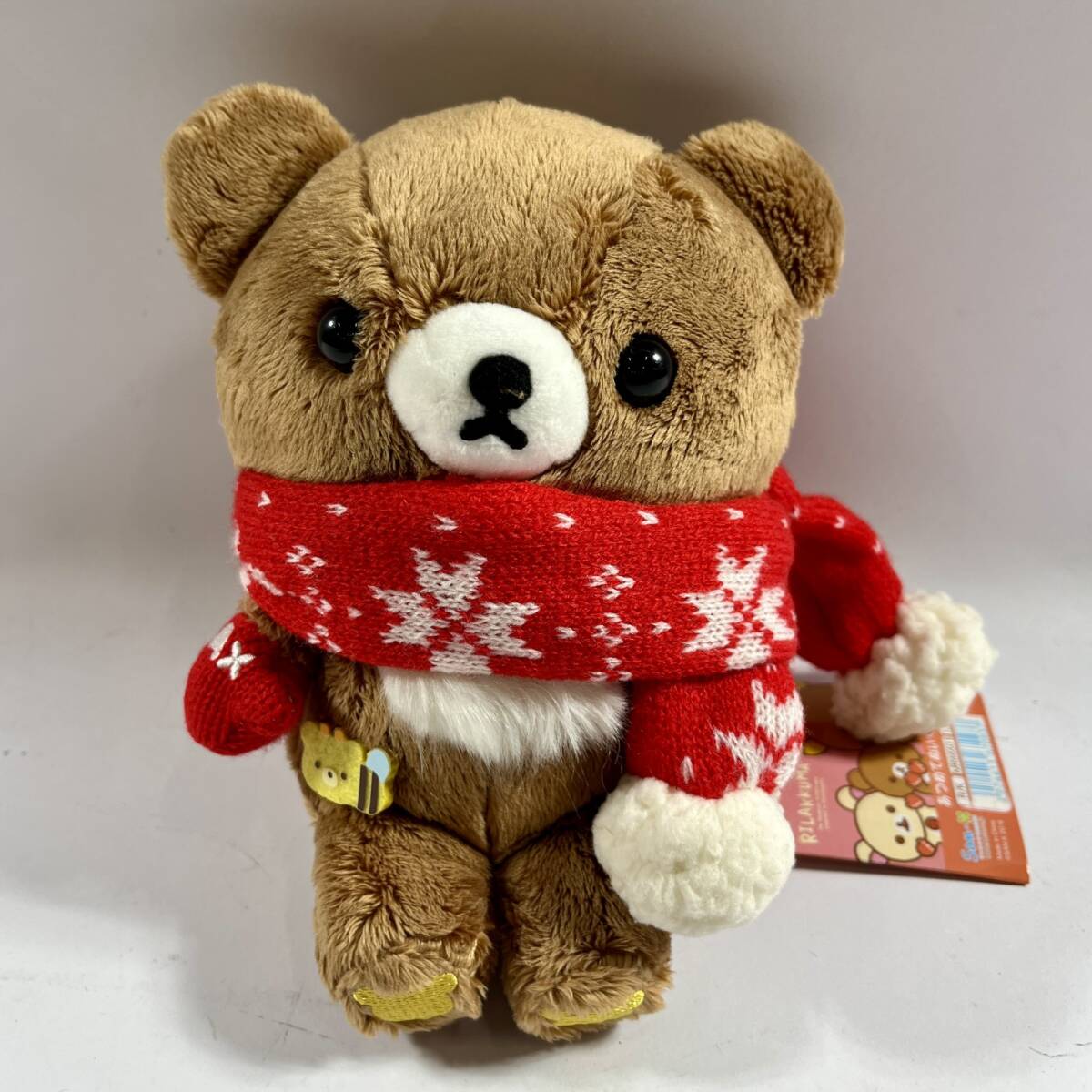 ★ リラックマ チャイロイコグマ ぬいぐるみ てぶくろをとどけに マフラー 手袋 約19cm rilakkuma san-X サンエックス現状品