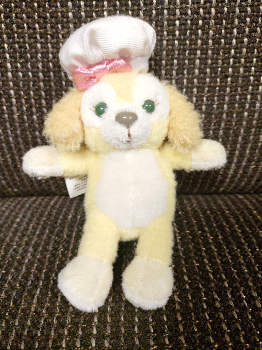 クッキーアン ぬいぐるみ キーホルダー ★ 東京ディズニーシー ダッフィー フレンズ シェフ帽 ピンクのリボン　約１２cm Cookie Ann
