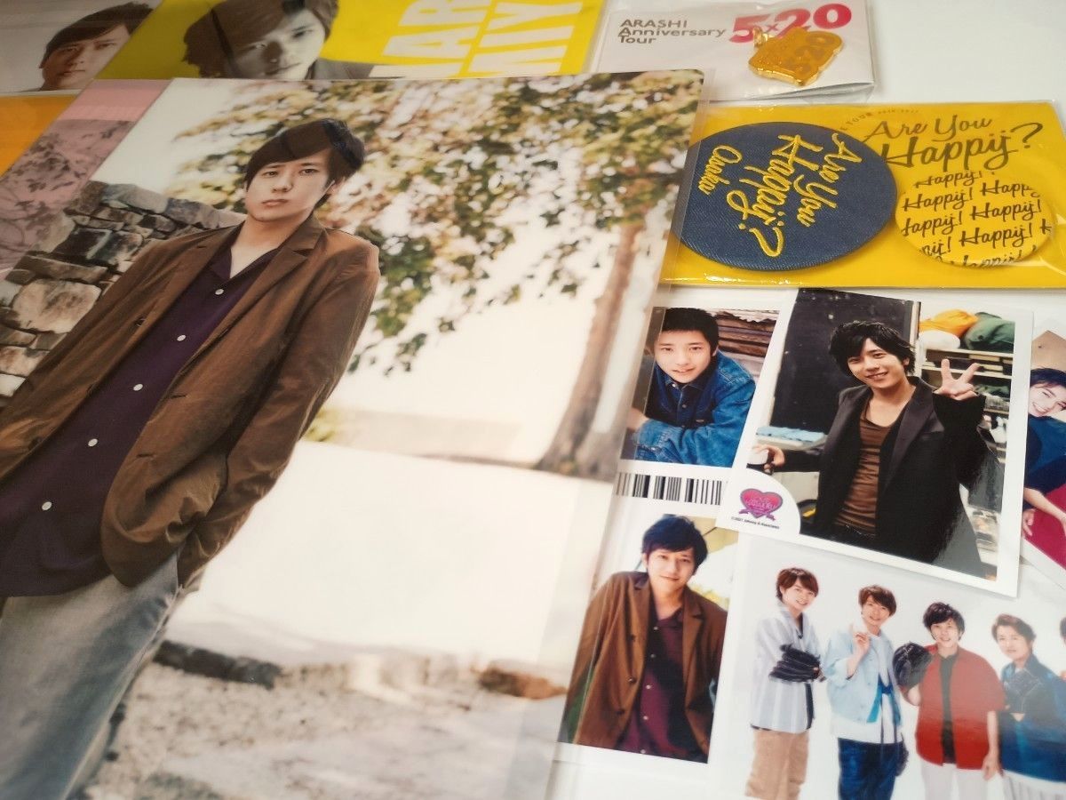 嵐  ファイル7枚　 ミニフォト　缶バッチ　チャーム　　　　　　　 ARASHI Anniversary Tour 5×20　　二手;物流保障;接近未使用