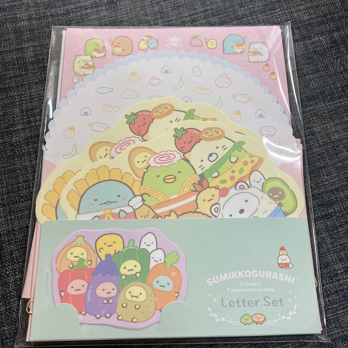 すみっコぐらし　レターセット　しろくま　ねこ　とんかつ　えびふらいのしっぽ　たぴおか　とかげ　ぺんぎん サンエックス二手;物流保障;未使用