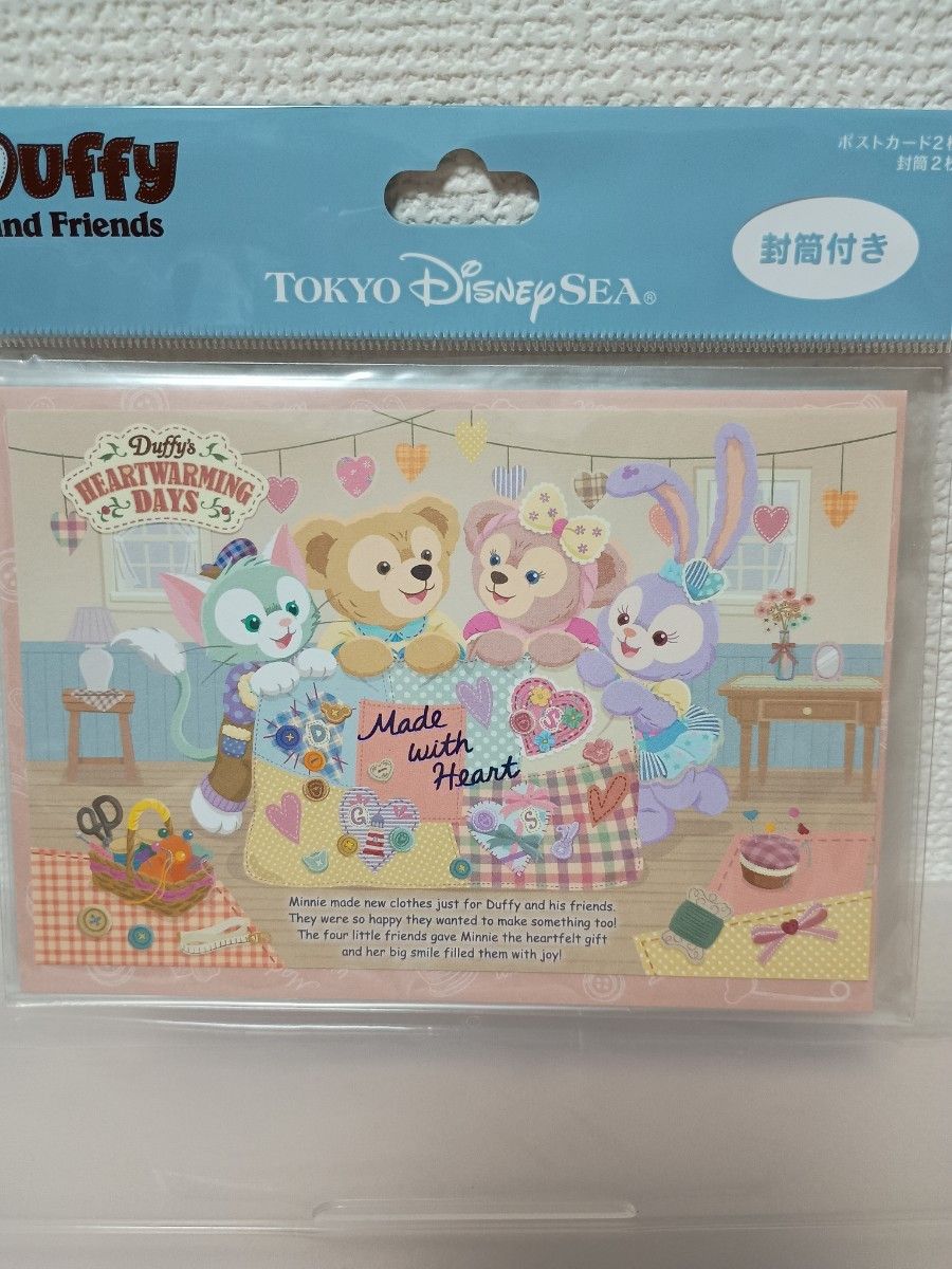 東京ディズニーシー ダッフィー＆フレンズ ポストカード 封筒付き二手;物流保障;未使用;易碎品