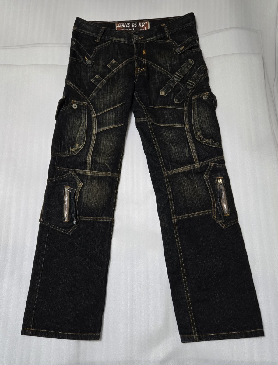 JEANS DE ART　多ポケット　ギミックデニムカーゴパンツ　Lサイズ　y2k レア