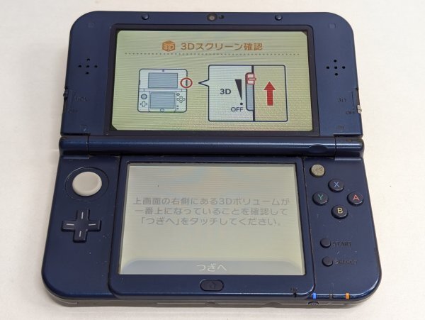 ☆ new3DSLL ☆ Newニンテンドー3DS LL メタリックブルー 動作品 本体 タッチペン 充電器なし Nintendo 任天堂 3DS レトロゲーム C48