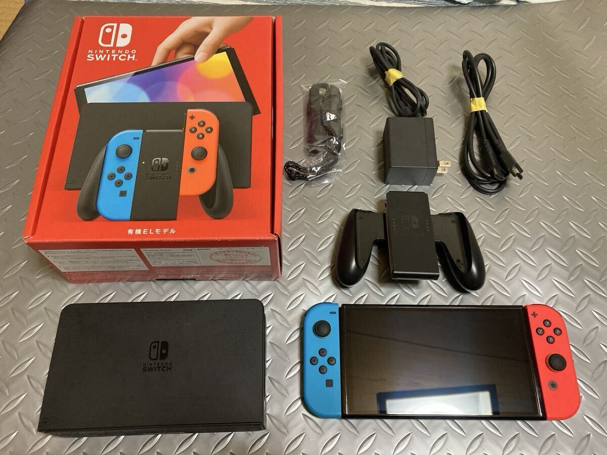 Nintendo Switch 有機EL ネオンレッド ネオンブルー ニンテンドースイッチ HEG-S-KABAA 256GBメモリー付き 初期化済 HEG-001