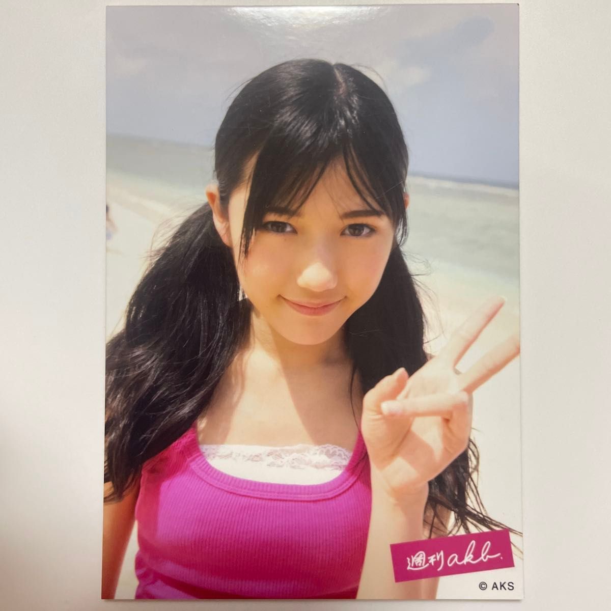 渡辺麻友 生写真 週刊AKB ピンク服 ピース AKB48二手;物流保障;没有明显的损伤或污渍