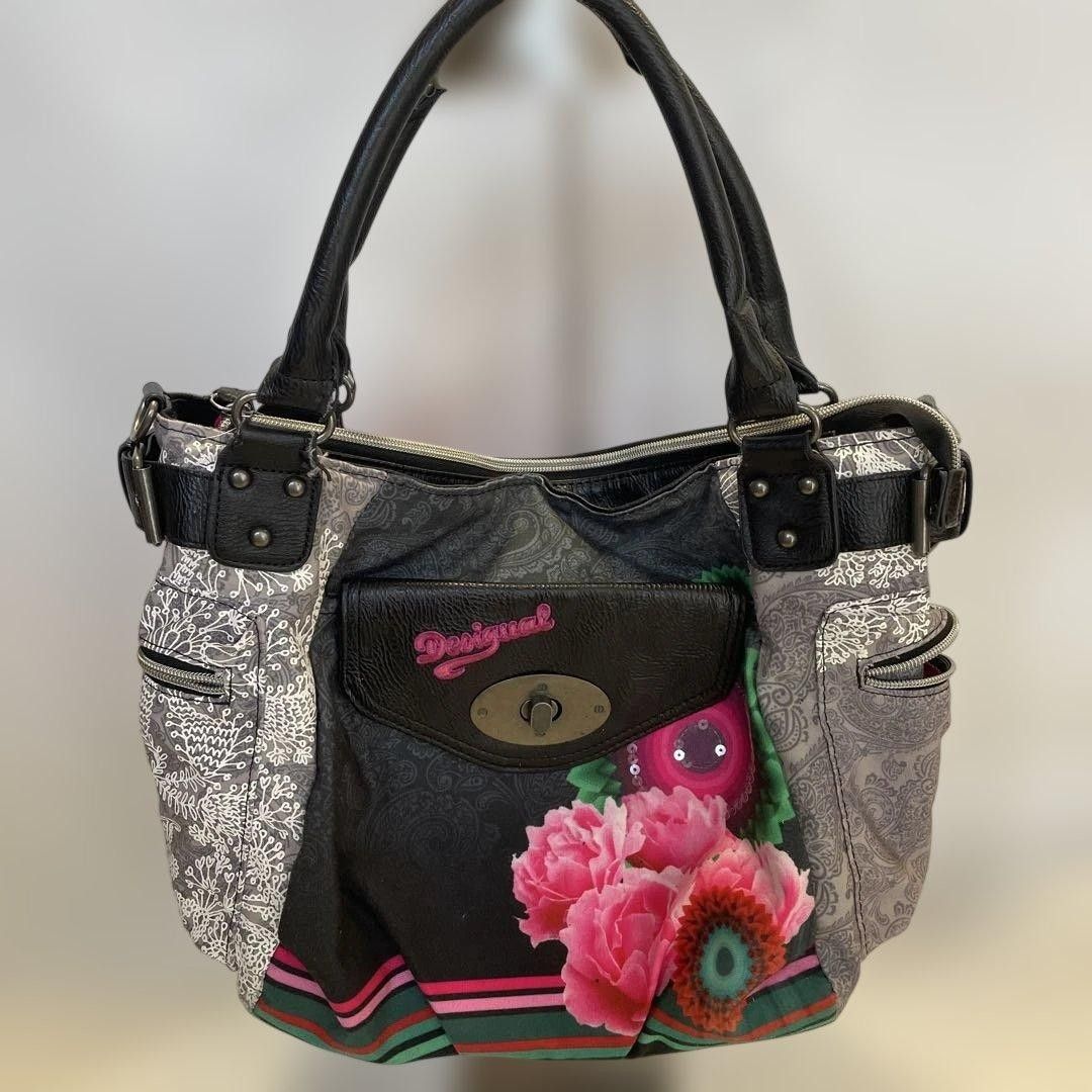 Desigual デシグアル 2WAY ハンドバッグ 花柄二手;物流保障;有些许损伤或污渍