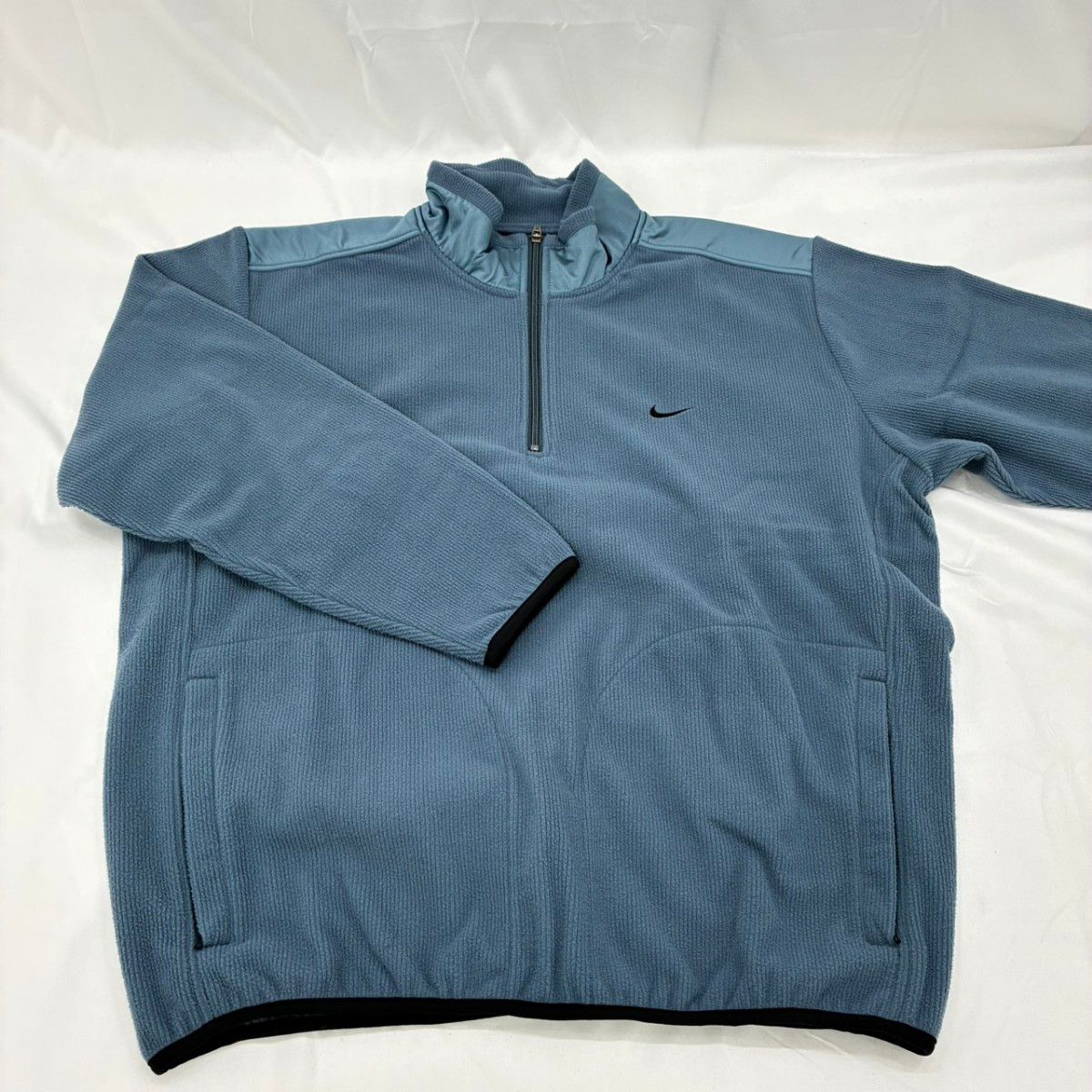 A9【良品】NIKE ナイキ ハーフジップ フリースジャケット ブルー系二手;物流保障;没有明显的损伤或污渍