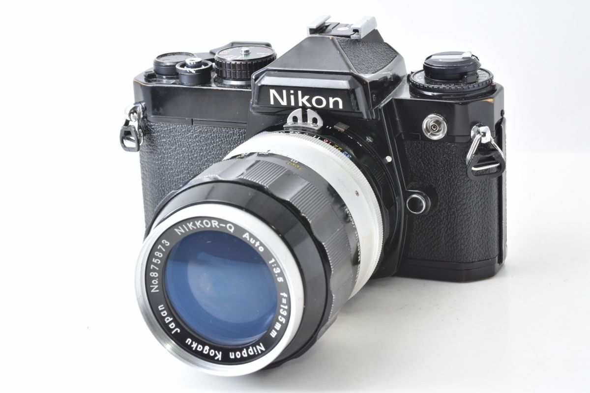 ★訳あり大特価★ ニコン NIKON FE ボディ ブラック + NIKKOR-Q Auto 135mm F3.5 Ai改 #F85#155260