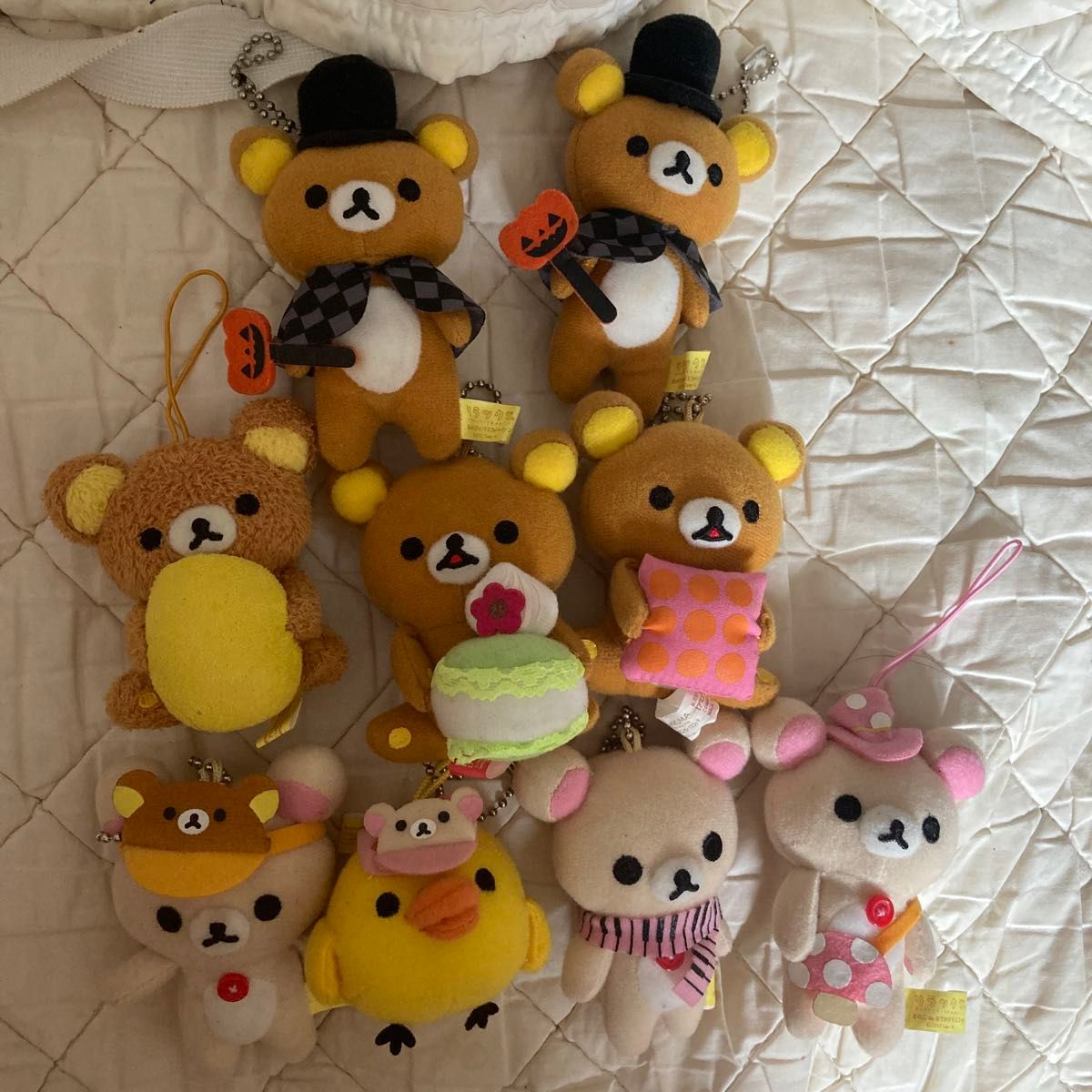 リラックマ コリラックマ キイロイトリ ぬいぐるみ マスコット まとめ売り 9点セット二手;物流保障;有些许损伤或污渍