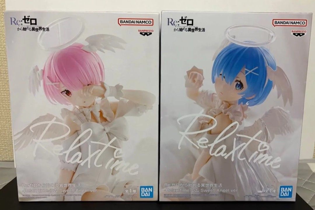 Re:ゼロから始める異世界生活　 Relax time フィギュア レム ラム  Sweet Angel ver. 天使衣装 二手;物流保障;未使用