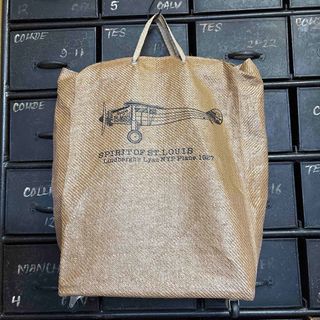 大きな エコバッグ コマ付き カバン キャリーバッグ トート 土嚢生地 買い物袋
