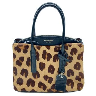kate spade new york ケイトスペード ニューヨーク レオパードハラコサッチェルバッグ ブラウン×ブラック