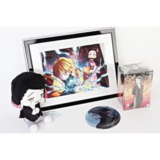 まとめ売り 鬼滅の刃 無限列車編 描き下ろしイラスト キャラファイングラフ 我妻善逸 禰豆子 フィギュア ぬいぐるみ 缶バッジ R2510-066