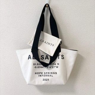 ALLSAINTS トートバッグ マザーズバッグ ポーチ付き