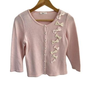 Rene(ルネ) カーディガン サイズ36 S レディース美品 - ライトピンク 長袖/リボン