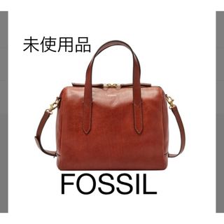 未使用品　FOSSIL サッチェルバッグ レディース レザー ブラウン