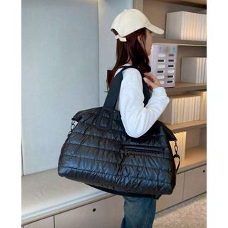 キルティング ボストンバッグ 軽量 撥水 ショルダー付き 旅行 マザーズバッグ