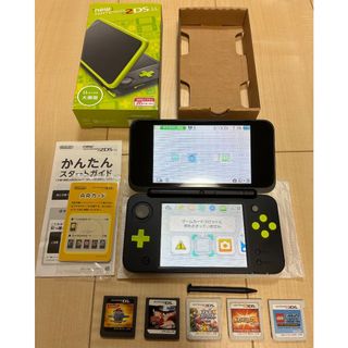 お得✨Newニンテンドー2DSLL本体ライムブラック一式＋ソフト5本セット✨