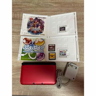 【完動品】ニンテンドー3DS LL レッド×ブラック　本体　ソフト4本付き