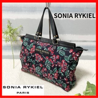 ☆超希少/チェリー柄！【SONIA RYKIEL】ソニアリキエル　ボストンバッグ