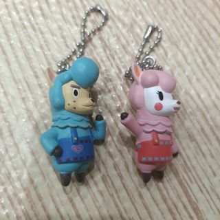 どうぶつの森 マスコットフィギュア ストラップ　キーホルダー　当時物　二点セット