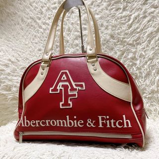 Abercrombie&Fitch y2k レザーボストンバッグ デカロゴ