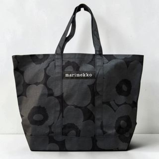 【333】マリメッコ marimekko ピエニウニッコ トートバッグ 黒 A3 大容量 完売 旅行 通学 マザーズバッグ ジム