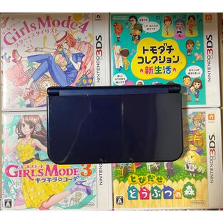 Nintendo 3DS NEW ニンテンドー 本体 LL メタリックブルー ソフト4本