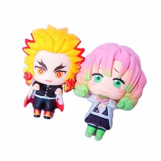 鬼滅の刃 ちょこっと ひっかけフィギュア ぷち 煉獄杏寿郎 甘露寺蜜璃 セット