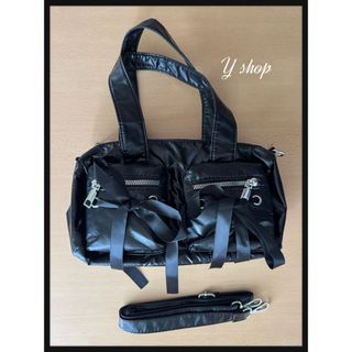 styiro Wポケット リボン ボストンバッグ