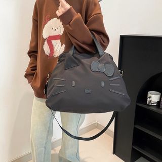 ハローキティ旅行バッグ　キャリーオンバッグ　トラベルバッグ　大容量ボストンバッグ