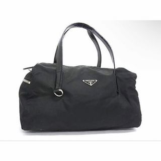 美品 プラダ PRADA スモールボストンバッグ ナイロン 三角ロゴ