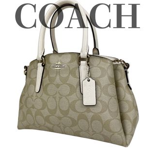 美品 COACH コーチシグネチャー サッチェル バッグ F29434 手提げ