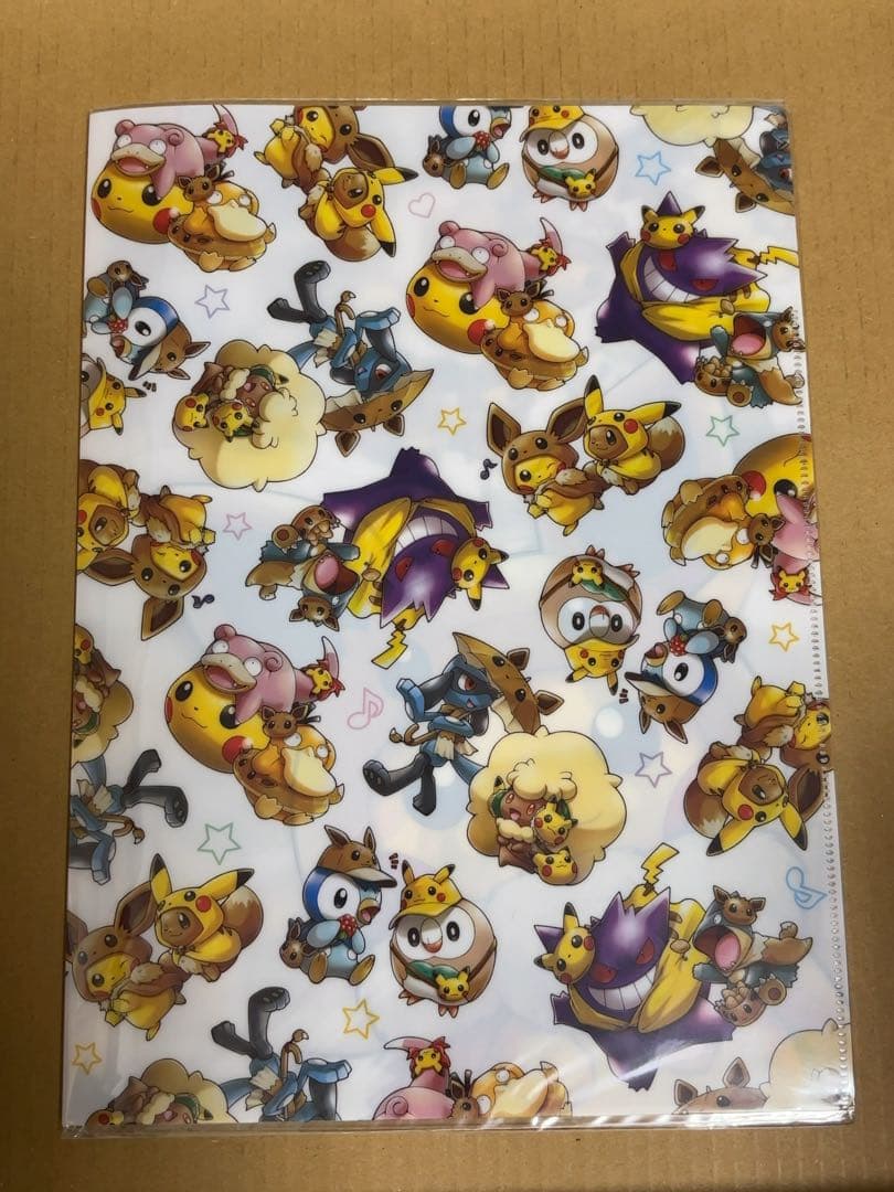 ポケモンセンター A4ダブルポケットクリアファイル イーブイ・ピカチュウポンチョ未使用