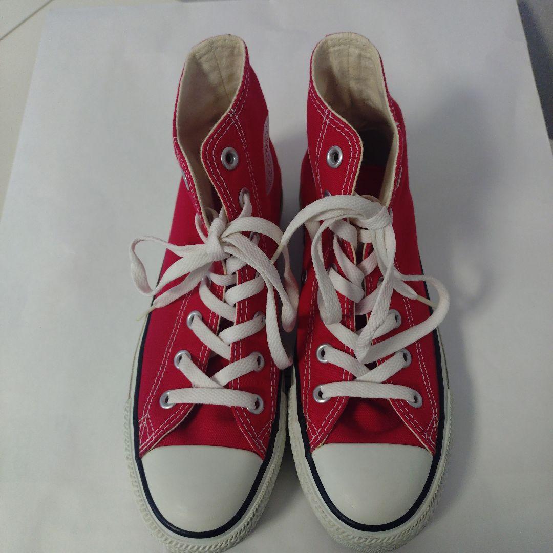 CONVERSE　オールスター　ハイカット　スニーカー　レッド　24cmConverse;没有明显的损伤或污渍