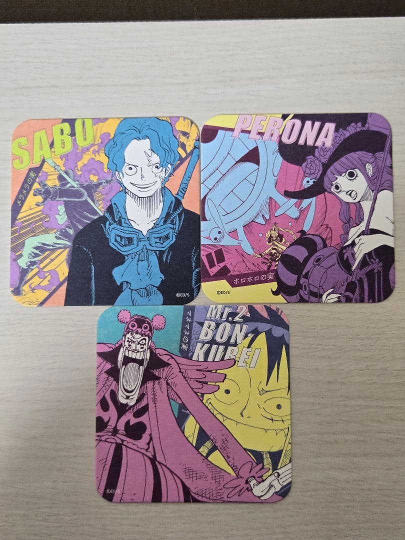 ONE PIECEアートコースター（サボ、ペローナ、ボン・クレー）