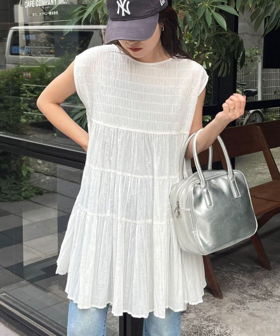 【新品】CIAOPANIC TYPY indiaシャーリングティアードチュニックCIAOPANIC TYPY;未使用