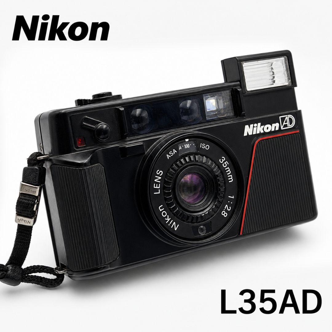 Nikon L35AD コンパクトフィルムカメラ 動作未確認広ー164－7Nikon;有损伤或污渍