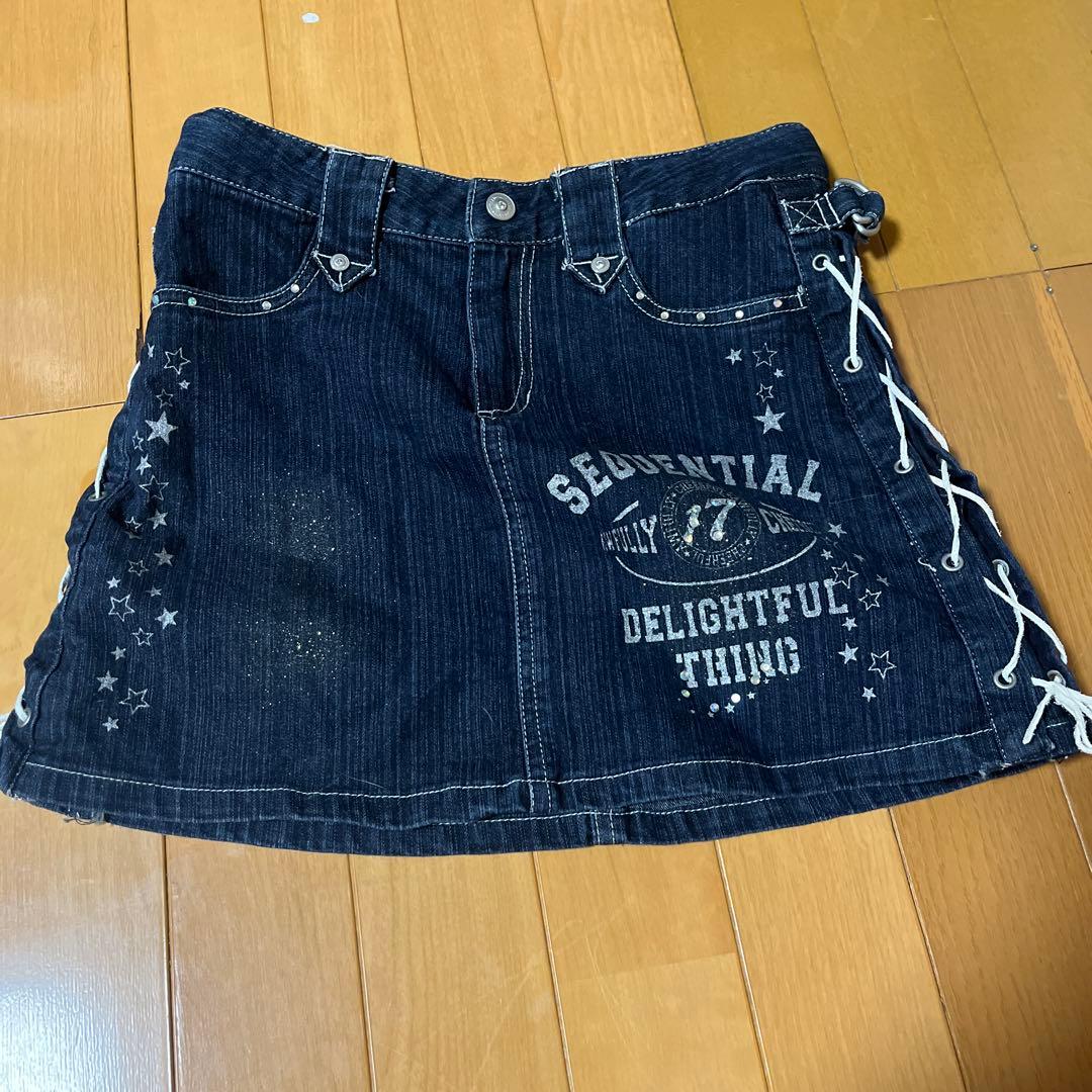 平成 Y2K デニム ミニスカート 160cm