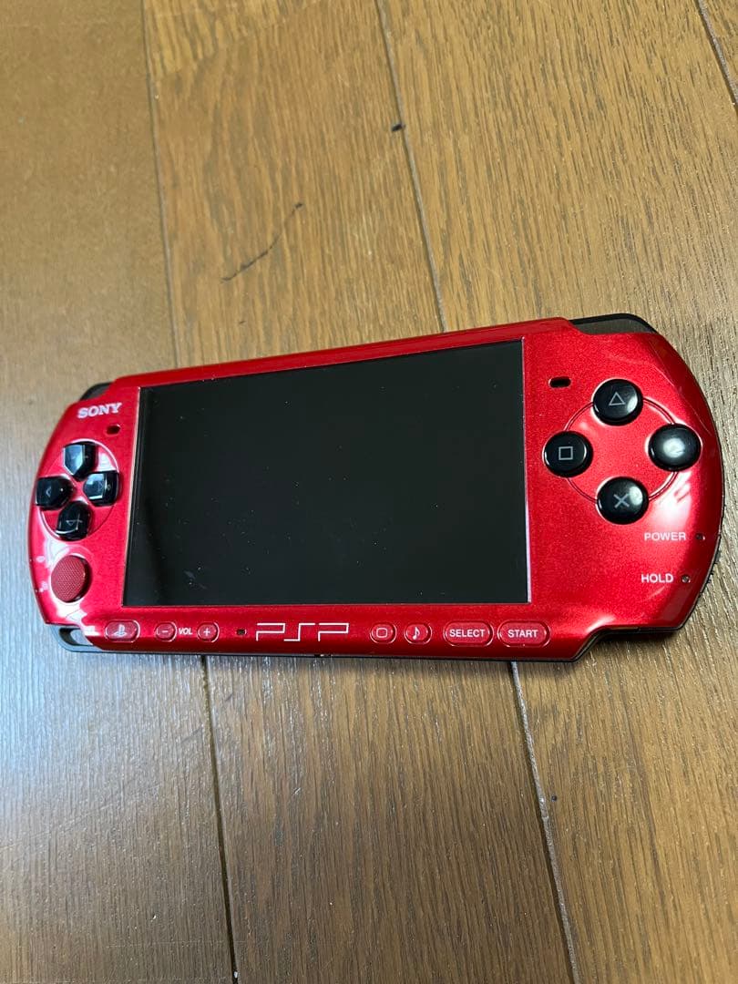 SONY PSP3000本体 レッド/ブラック　充電器、ポーチ付き