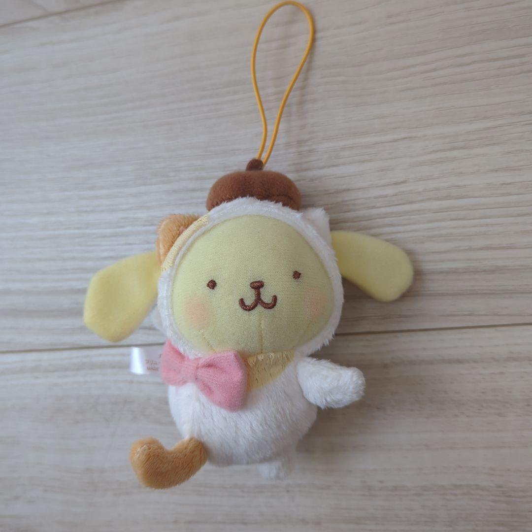 ポムポムプリン　こねこねこ　マスコットキーホルダー