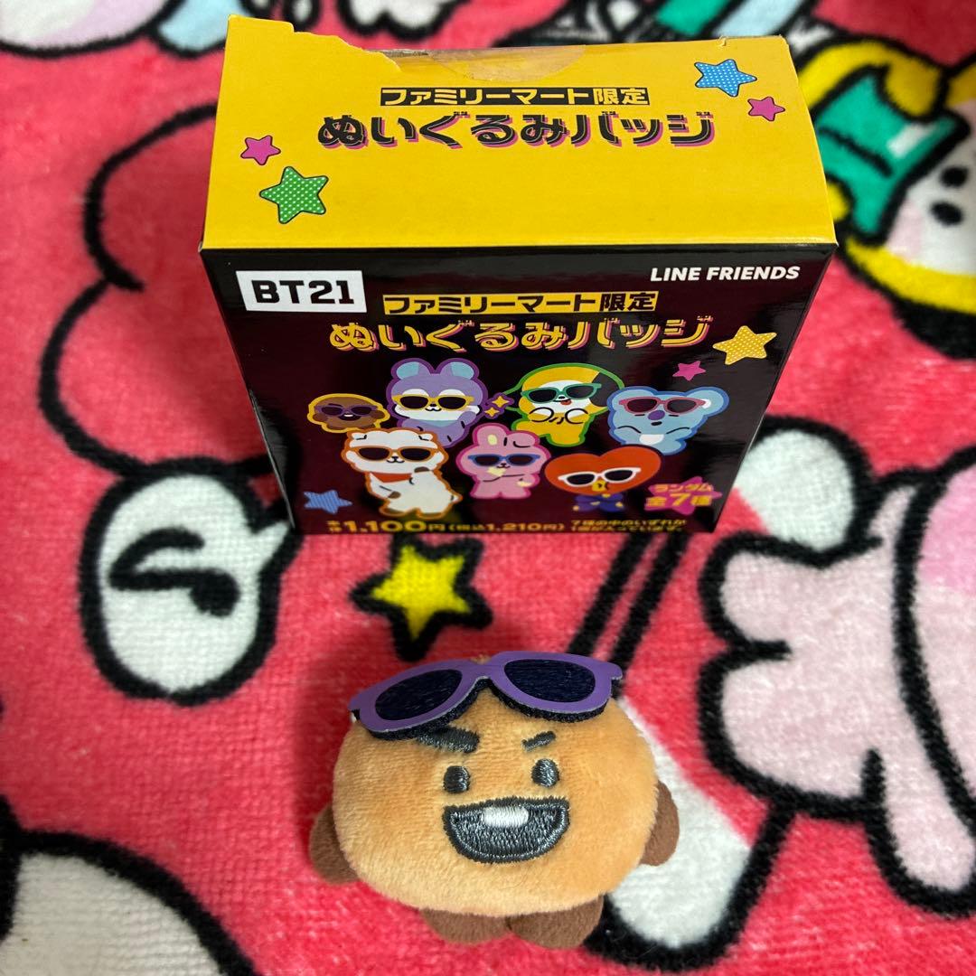 BT21 ファミリーマート限定 ぬいぐるみバッジ SHOOKY没有明显的损伤或污渍