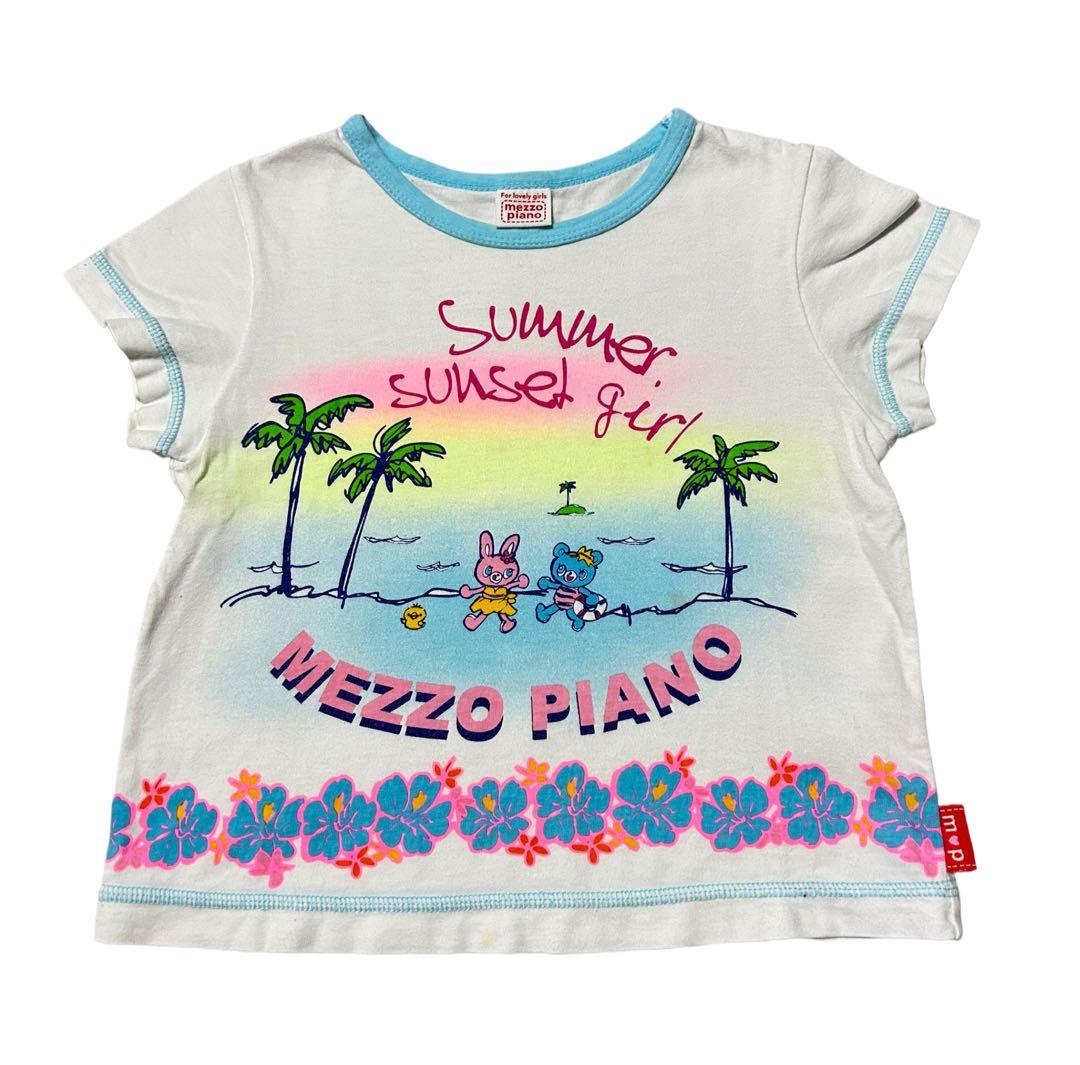 メゾピアノ 平成レトロ　レア　ミミポポちゃん　半袖　Tシャツ　110 Y2Kmezzo piano;没有明显的损伤或污渍