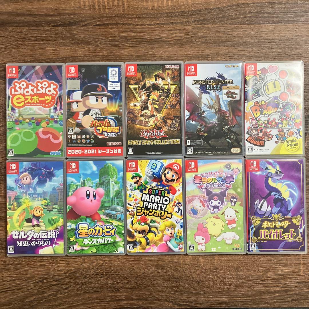 Switch ソフト 10本 まとめ売り ポケモン カービィ等没有明显的损伤或污渍