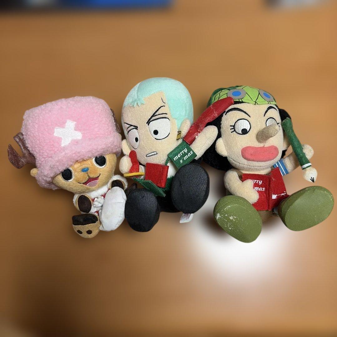 ワンピース　クリスマス　ぬいぐるみ　3体有些许损伤或污渍