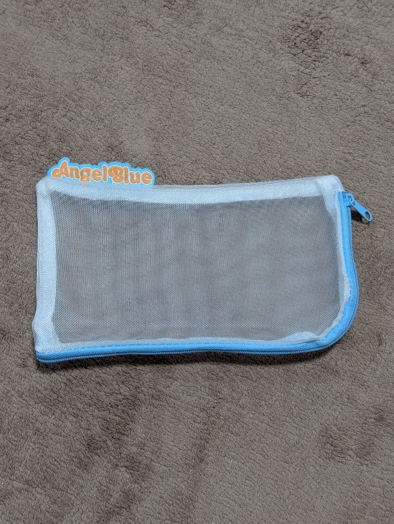 Angel Blue メッシュポーチ 約20cm x 10cm